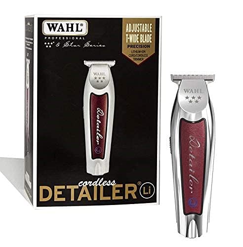 Wahl Professional 5 Star Detailer cordless Lithium-Ion Cordless Trimmer with 100 min run-time, best for easy fading, cutting, and blending, great for barbers and stylists