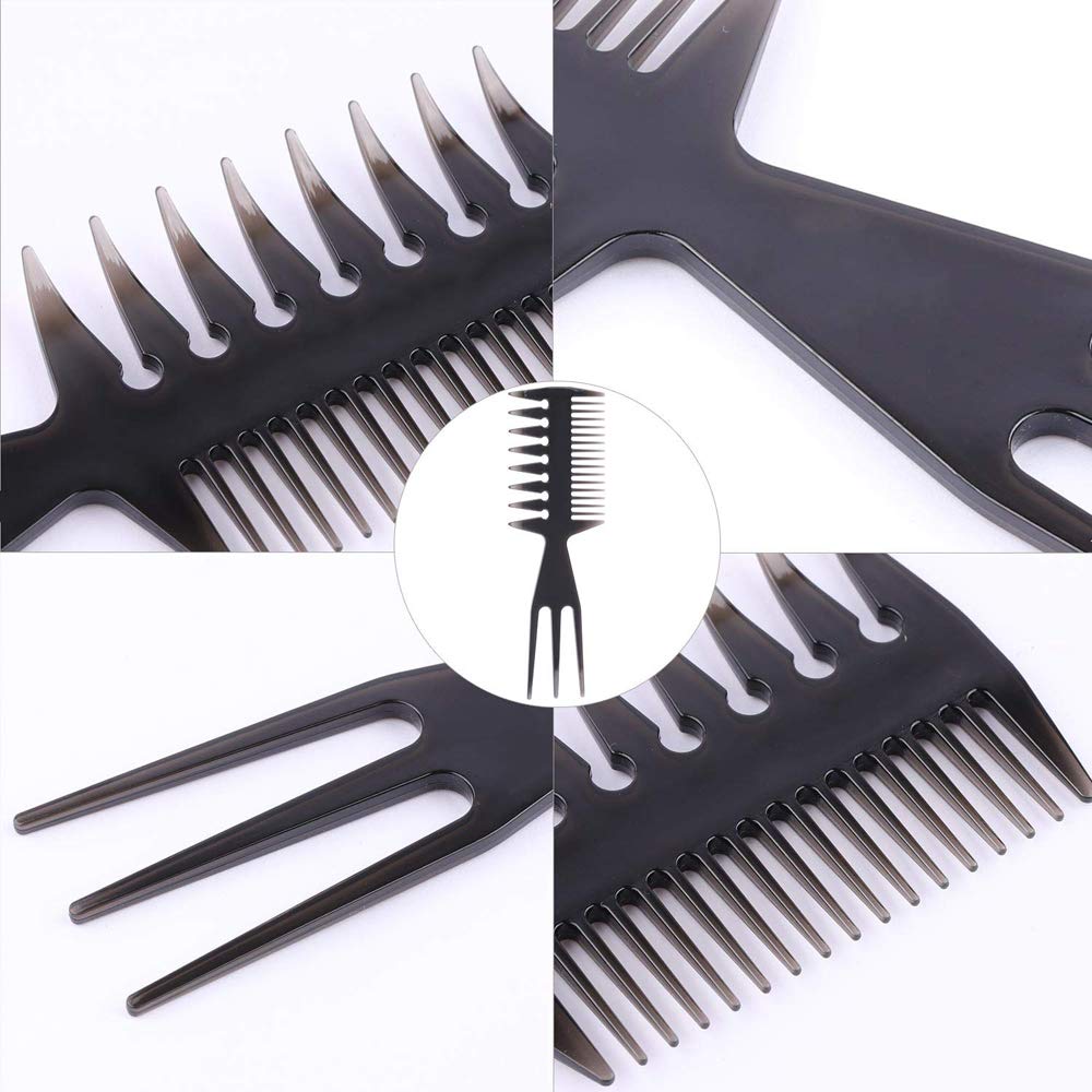 2 PCS Hair Comb Styling Set Barber Hairstylist Accessories,Professional Shaping & Wet Pick Barber Brush Tools, Anti-Static Hair Brush for Men Boys
