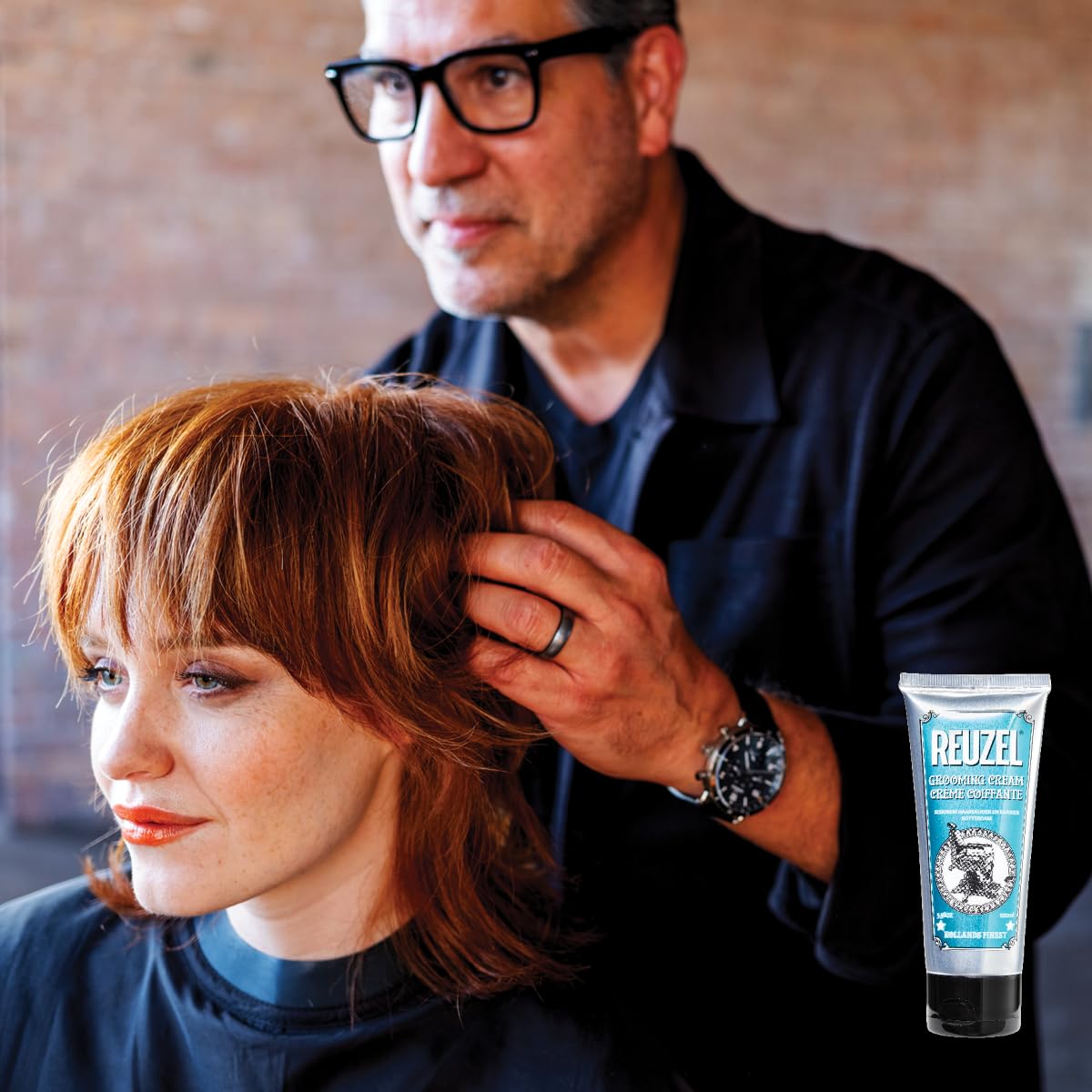 Reuzel Grooming Hair Cream for Men - Subtle, Sugary Rum Fragrance - Low Shine Finish - Contains Moisturizing Properties - No Buildup - Natural, Pliable Hold - Suitable for All Hair Types - 100 ml