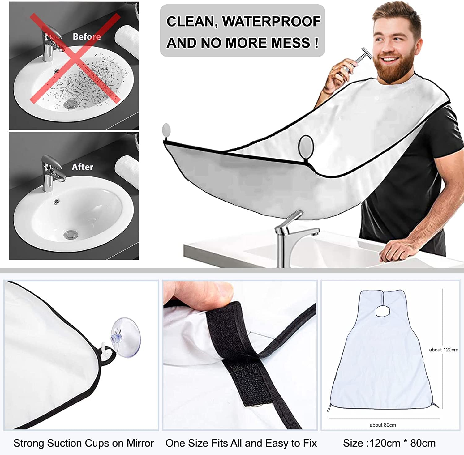 Men’s Shaving Kit with Safety Razor, Sandalwood Shaving Cream, Aftershave, Pre-Shave Oil, Shave Brush & Bowl, Apron Bib – Premium Grooming Gift Set for Men, Dad, Husband – Ideal for Christmas, Birthday, Stocking Stuffers