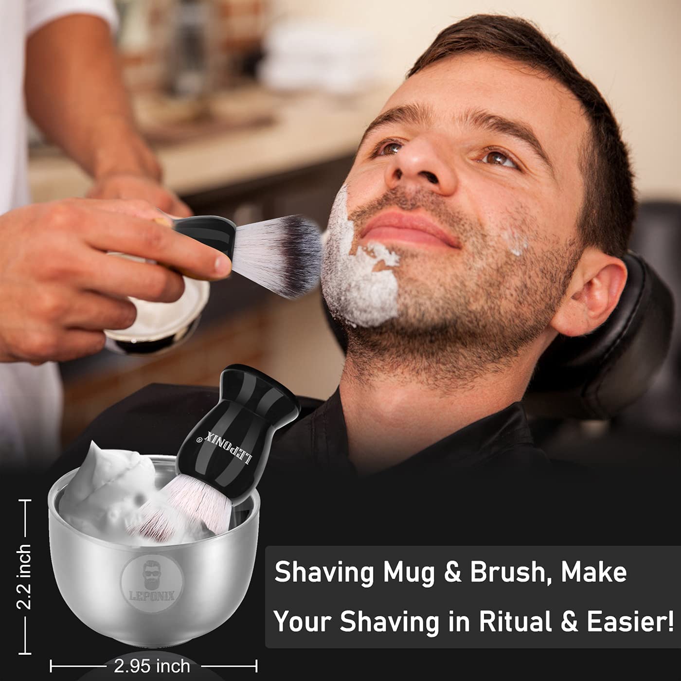 Men’s Shaving Kit with Safety Razor, Sandalwood Shaving Cream, Aftershave, Pre-Shave Oil, Shave Brush & Bowl, Apron Bib – Premium Grooming Gift Set for Men, Dad, Husband – Ideal for Christmas, Birthday, Stocking Stuffers