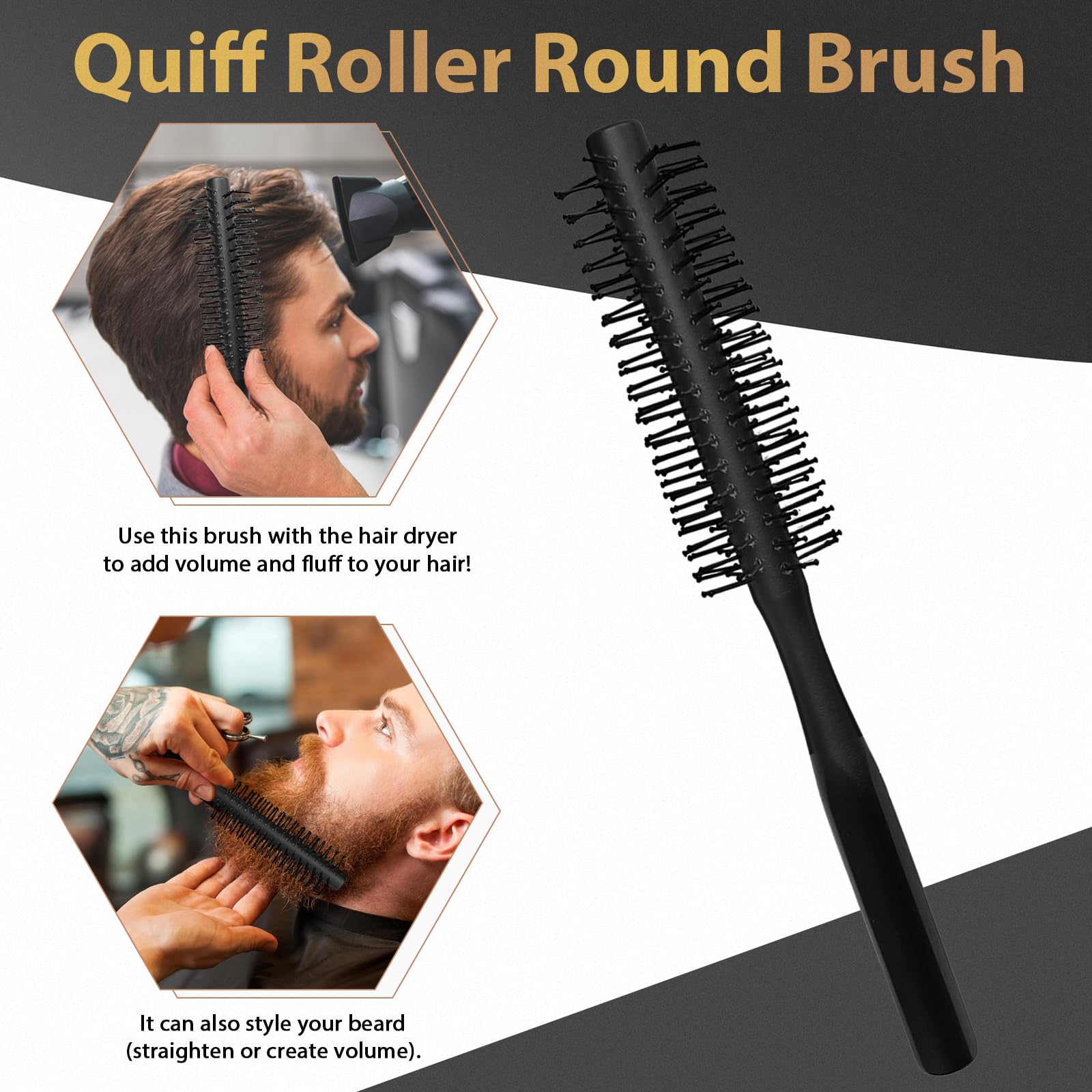 DUAIU Hair Styling Comb and Brush Set Hair Comb for Men, Professional Styling Comb Set for All Hair Types & Styles, Dry & Wet Brush Tools