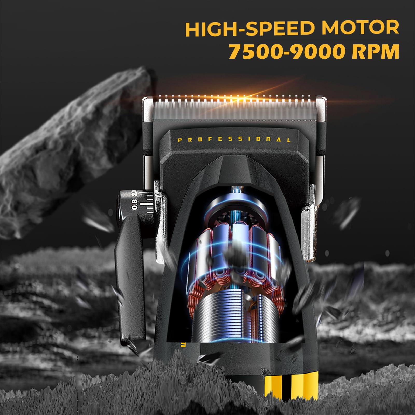 VGR 285 Fresh Fade Hair Clippers for Men, 9000RPM Professional Barber Clippers for Hair Cutting, Cordless Small Hair Trimmer Lightweight Versatile Barber Kit with LED Display