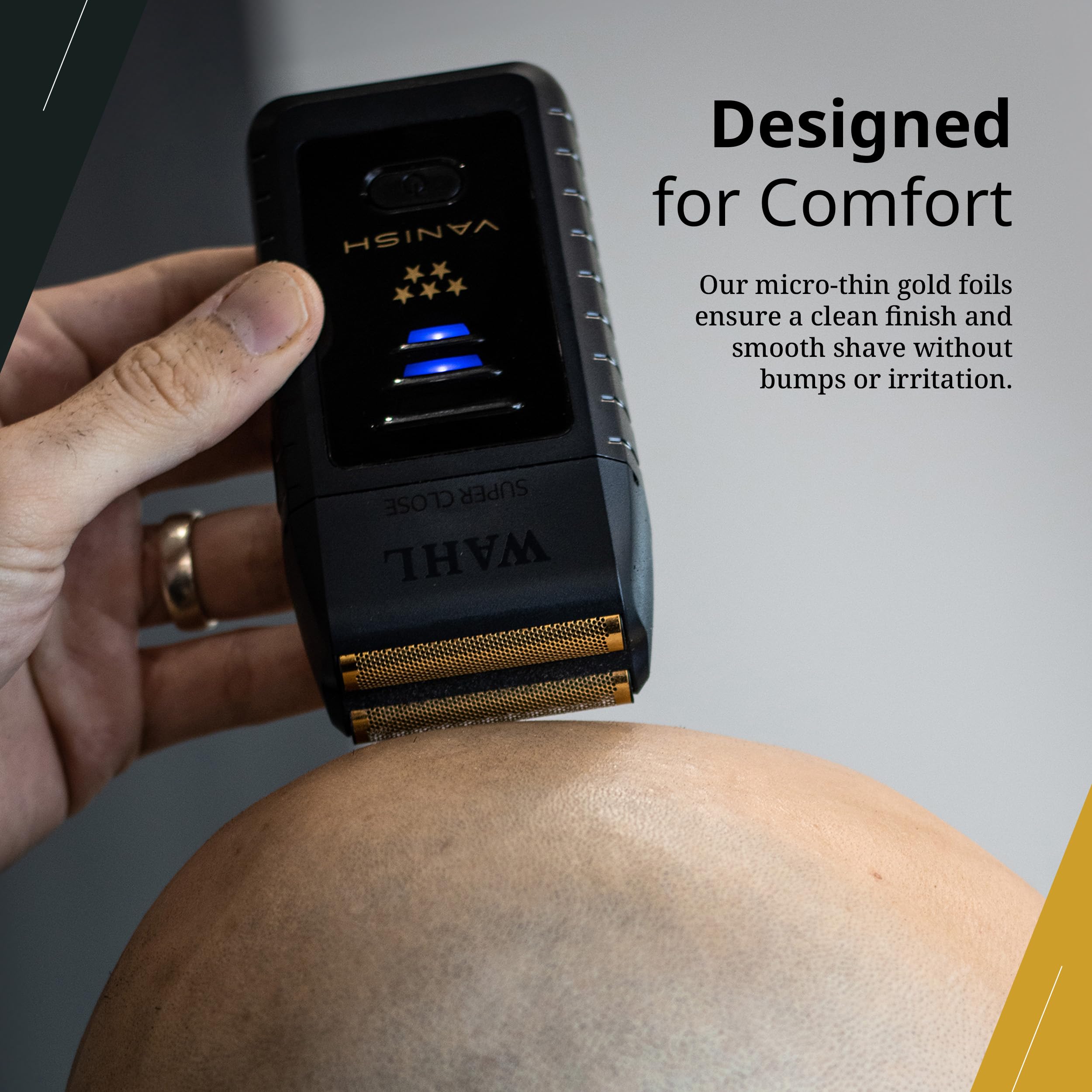 Wahl Professional 5 Star Vanish Shaver Cordless With Pop Foil Bars Ergonomic Design 100 Min Runtime Lithium Ion Battery