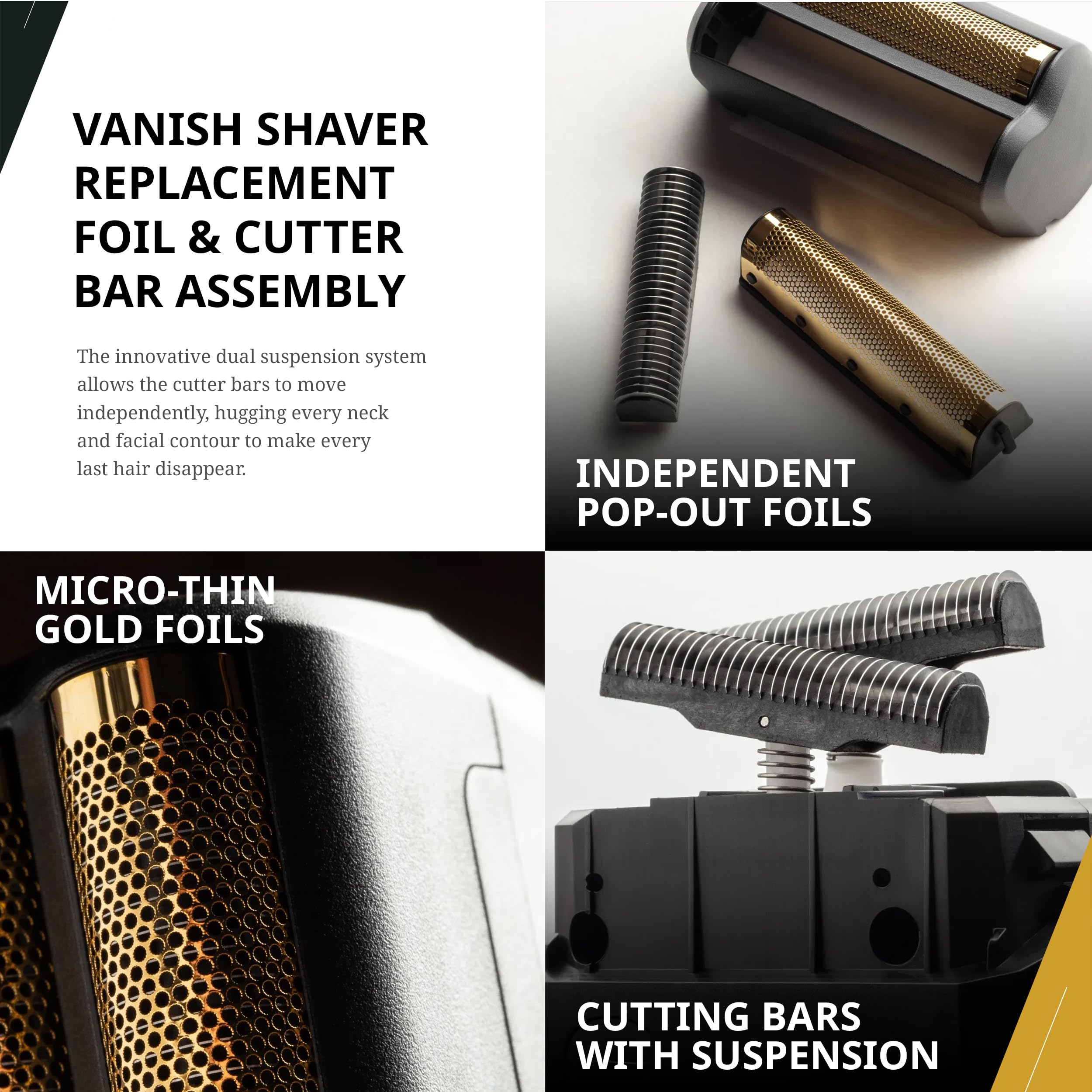 Wahl Professional 5 Star Vanish Shaver Cordless With Pop Foil Bars Ergonomic Design 100 Min Runtime Lithium Ion Battery